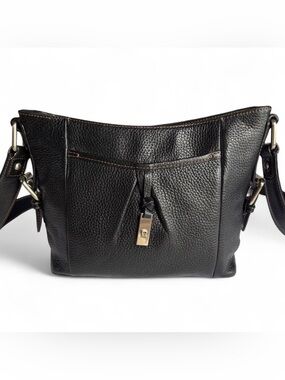 Vintage Y2K Etienne Aigner Black Pebbled Leather Crossbody Shoulder Bag Purse